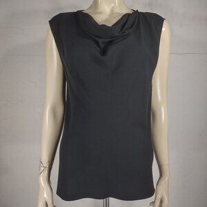 MM. LaFleur black cowl neck sleeveless blouse top ladies Large